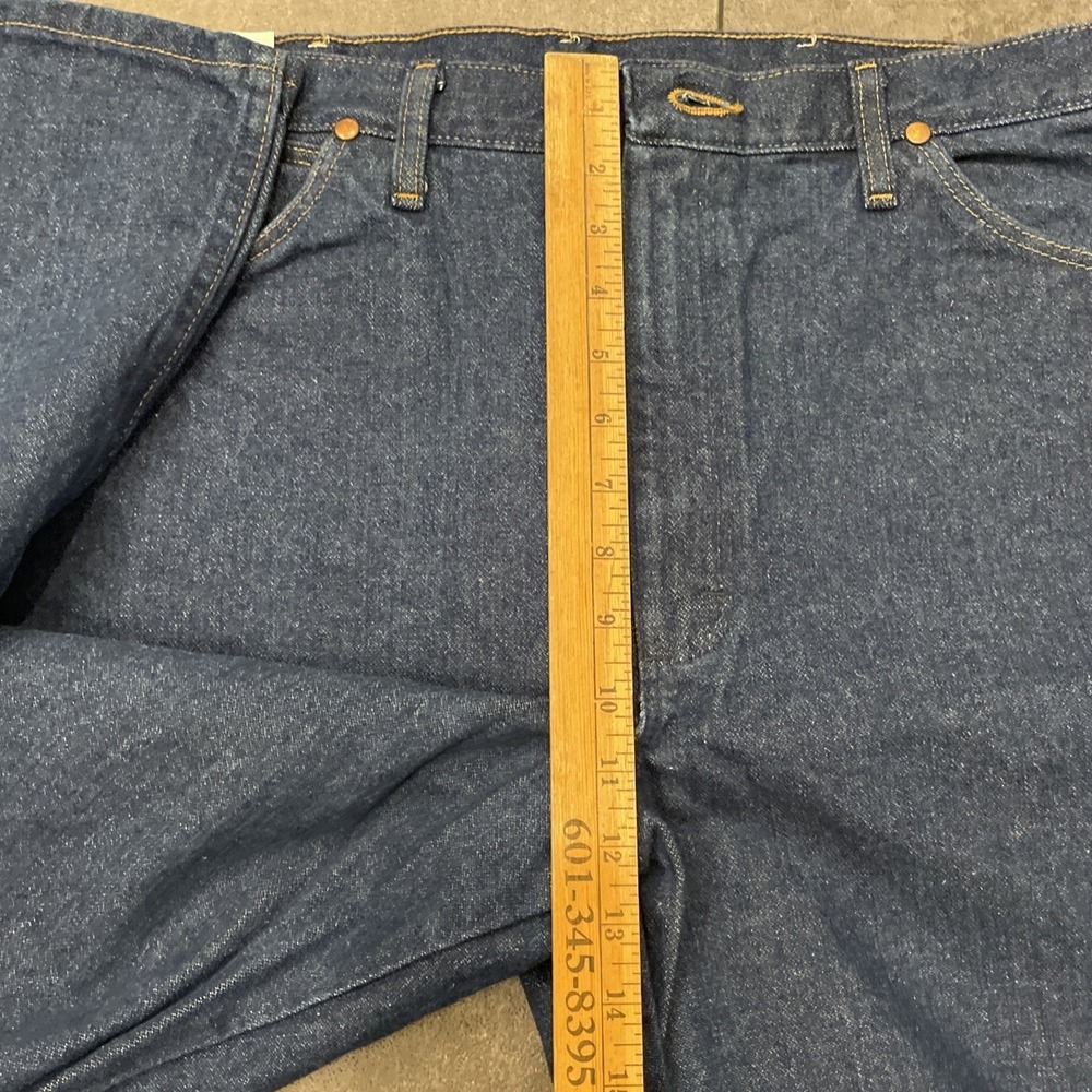Wrangler Men's Cowboy Cut Slim Fit Indigo Jeans 936PWD 36X34 - Picture 8 of 9